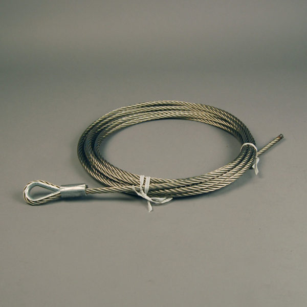thumbnail image 2 of 3/16 X 25 Ft Stainless Steel Winch Cable With 1/4 Stainless Clevis Hook – 304S187-25WC-CH 2 of 6