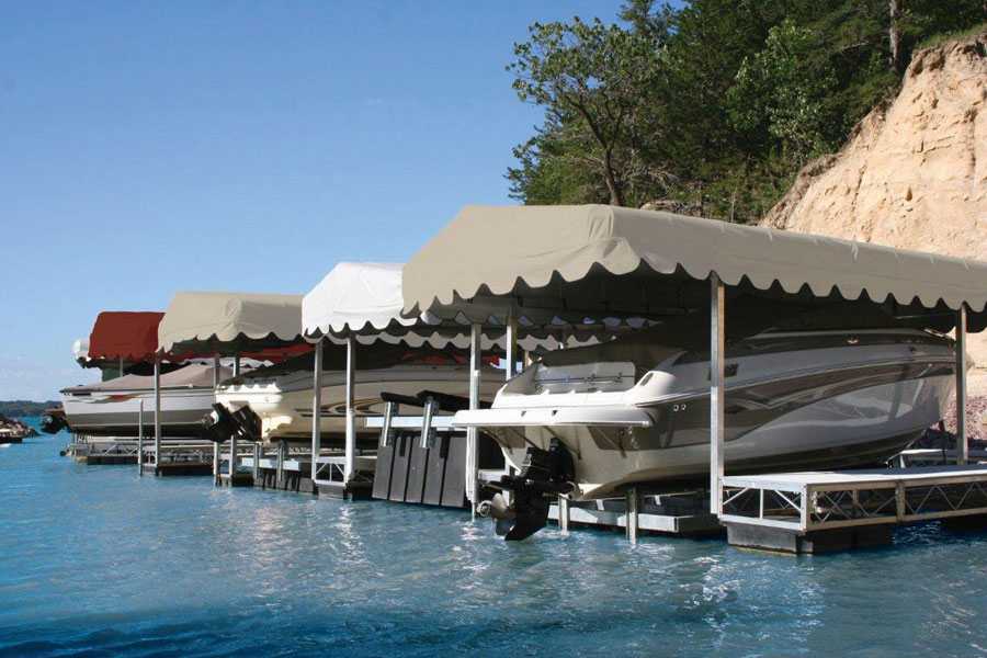 Newmans Boat Lift Canopy Cover - Harbor-Time for 26' x 108"