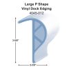 4044-012-B Large Black P Shape Vinyl Dock Edging
