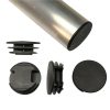 4043-025 2" Round Dock Pole Post Caps Black