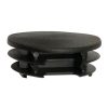 4043-025 2" Round Dock Pole Post Caps Black Gripper Glide Caps